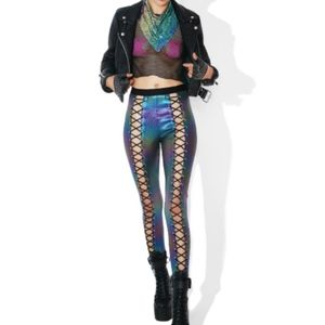 Dolls Kill Lace Up Leggings